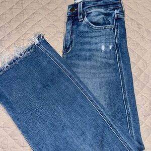 Flying monkey cropped straight jeans